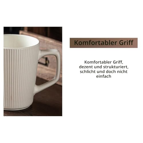 Cawein Urbanstrive 16,9 oz große Kaffeetasse mit Henkel Teetasse, Kaffeebecher, Becher, Teetassen mit Henkel, einfach und atmosphärisch, geeignet für den täglichen Gebrauch im Büro und als Geschenk, – Bild 5
