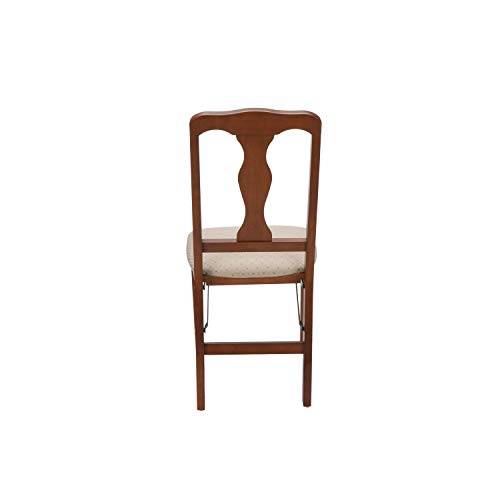 Meco Stakmore Queen Anne Folding Chair Cherry Finish, Set Of 2, #TOP2