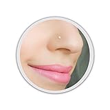 nasenpiercing ring gold mit steinchen 0,6 Nasenstecker aus Gold mit einer winzigen 2 mm großen Scheibe. Kaum vorhandener Nasenstecker, ein perfekter kleiner Stecker für das tägliche Tragen.