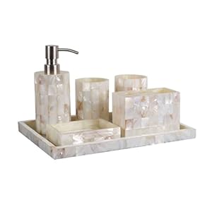 JUNCHENG1008 6-teiliges Muschel Badezimmer-Set