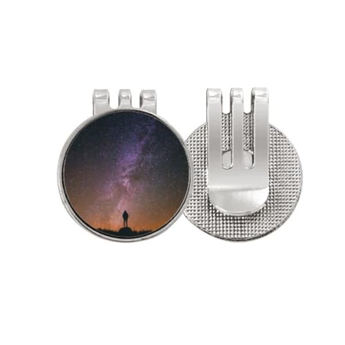Marqueur de balle magnétique en émail pour golf au design Night Stars Milky Way