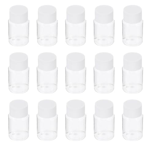 NUOBESTY 35pcs 30ml Pet Plastic Reagent Bottles with Lids, Sealing Sampling Storage Containers for Laboratory and Industrial Use