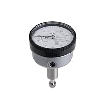 Mitutoyo 1168A Dial Indicator, 0-0.2" Range, 0.001" Graduation, Compact Back-Spindle Design for Tight Spaces, Ideal for Leveling Machine Tables and Inspection Jigs