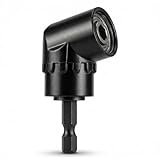 Right Angle Drill Adapter, 105 Degree Right Angle Drill Attachment, Power Screwdriver Drill Adapter for Tight Spaces,1/4 Inch Quick Change Impact Drive and Magnetic Bit Socket