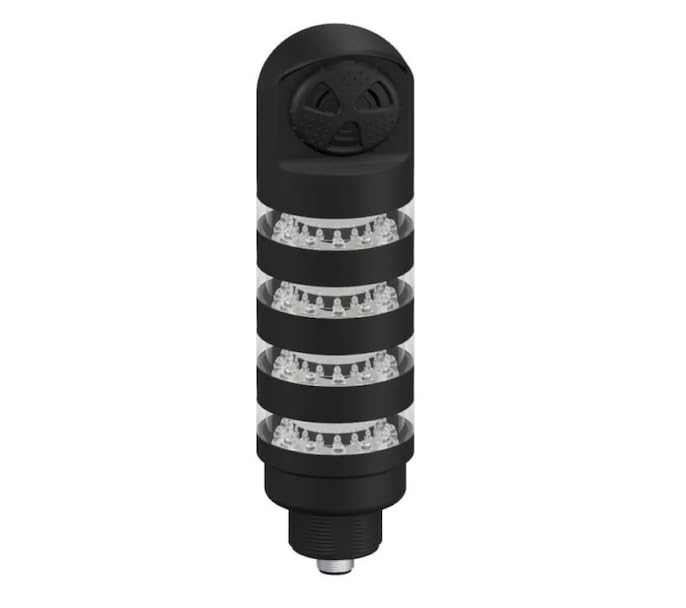 TL50BLR2Q, Tower Lights TL50BL Tower Light: 1-Color Indicator; Voltage: 12-30 V dc or 24 V ac; Environmental Rating: IP67; Input: Bimodal; Colors: Red Flash; 4-pin M12 Integral QD