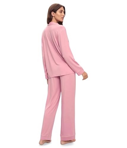 Image of Eberjey Gisele Classic Women's Pajama Set | Long Sleeve Shirt + Long Pants