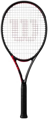 Wilson Clash 100L V3 Strung Adult Performance Tennis Racket - Grip Size 2-4 1/4", Strung with Sensation 16 Natural at Mid Range Tension