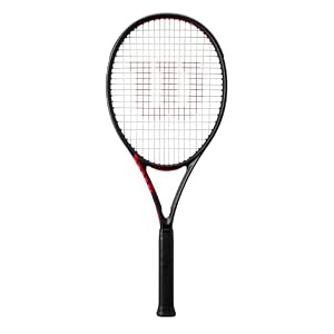 Wilson Clash 100L V3 Strung Adult Performance Tennis Racket – Grip Size 2-4 1/4″, Strung with Sensation 16 Natural at Mid Range Tension