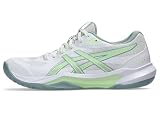 ASICS Damen Indoor Hallen Schuhe Gel Tactic 13 1072A118 102, Farbe:102 - White/Illuminate Yellow, Schuhgröße:39.5 EU