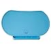 Children Place Mat by Baby Mumbo, Premium Quality, Food Grade Silicone for Maximum Hygiene, Unique Raised Edges Design and Spill Proof Accident Tray, Lightweight and Portable, 6 Colors (Bashful Blue)
