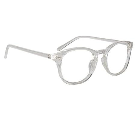 transparent round frame glasses