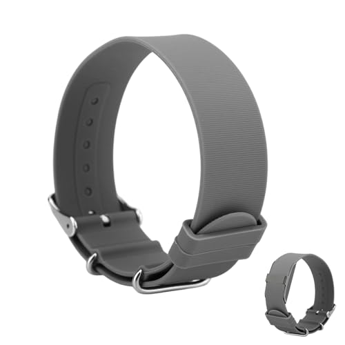 Sinbana Replacement Loop for Hume Band, Silicone Woven Wristband Strap with Adjustable Metal Buckle for Hume Health Band Fitness Tracker All-Day Comfort Wear (Gray)