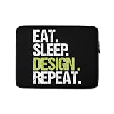 Eat Sleep Design Repeat Shirt Designer Christmas Graphic Laptop Sleeve