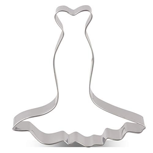 LILIAO Wedding Dress Cookie Cutter for Wedding/Engagement - 4 x 4.3 inches