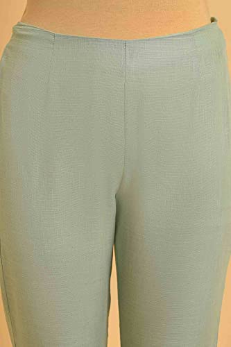 Image of W for Woman Women's Slim Fit Mid Rise Strechable Slim Pants | Trousers