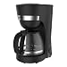 Igenix 1.25L Filter Coffee Maker 750W, Anti-Drip, Keep Warm Function, Boil-Dry Protection, Dishwasher Safe Glass Carafe, IGCM01286B, Black