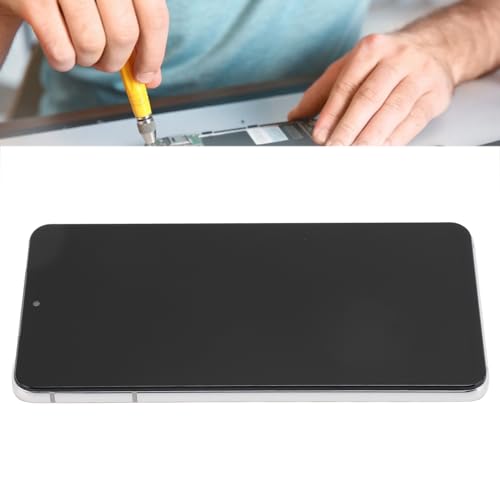Demeras Wymiana Digitizera LCD Ekran Dotykowy o Wysokiej Rozdzielczości do Zestawu łatwej Instalacji S21 5G 6,2 Cala (Srebrny)