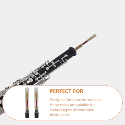 Parliky 2Pcs Soft Oboe Reeds Handmade Replacement Reeds for Beginners Wind Instrument Accessories Oboe Reeds Kit Traditional for Musical - Thumbnail 4