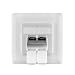 Produktbild benon Netzwerkdose universal CAT 6a Ethernet - Internetdose vollständig geschirmt - RAL 9003 Signalweiß - Datendose Aufputz oder Unterputz - Ethernetdose RJ45, 500MHz, 10Gbit