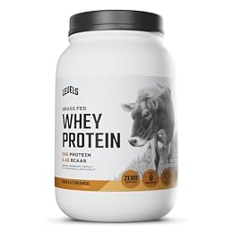 Levels Grass Fed Whey Protein Powder, No Artificials, 24G of Protein, Vanilla Cinnamon, 2LB