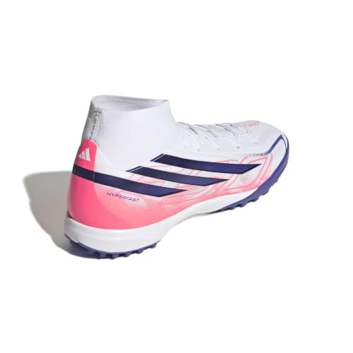 adidas Unisex-Adult F50 Hyperfast League Mid Top Turf, WhiteSolarPurpleSolarTurbo, 9.5 by adidas - Used condition - Image 4