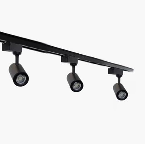Kit Trilho Eletrificado 1m + 3 Spot Led 7w Preto - Branco Quente