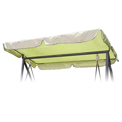OTOTEC Swing Canopy Replacement, Outdoor Waterproof Swing Chair Top Hammock Cover Porch Top Cover Seat Furniture Durable Material Beige 169x115cm