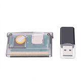 Annadue Cartuccia SD GBA Cartuccia Flash di Gioco Supporto TF Card per SP/GBM/IDS/NDS/NDSL per GameBoy Advanced, Formato FAT, capacità Massima Fino a 2 Gb (Nero Trasparente)