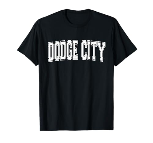 DODGE CITY KS KANSAS USA Estilo universitario deportivo vintage Camiseta