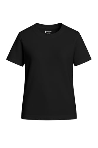 Image of KYDA KIDS Girls White T-Shirt 100% Cotton Antibacterial | Half Sleeve Round Neck | Plain White School Uniform T-Shirt | Soft Breathable Summer Wear Kids