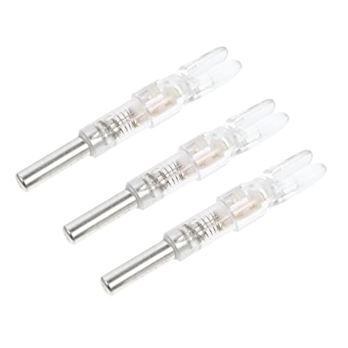 BESTonZON 3pcs Led Lighted Arrow Nocks for 6.2mm Shafts Archery Accessories Luminescent Tails