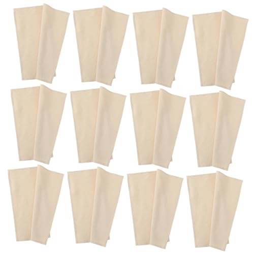 Serviettes de table coton lavables 12 pièces pour dîners sans taches