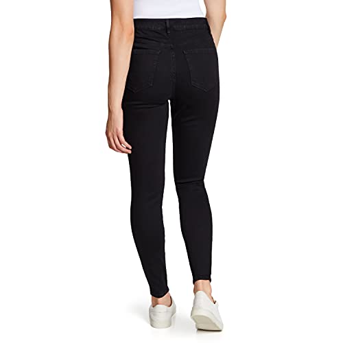 Nine West Women's High Rise Perfect Skinny Jean, Black, 10 Regular #TOP2