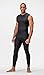 DEVOPS 3 Pack Men's Athletic Compression Shirts Sleeveless (Medium, Black/Black/Black)