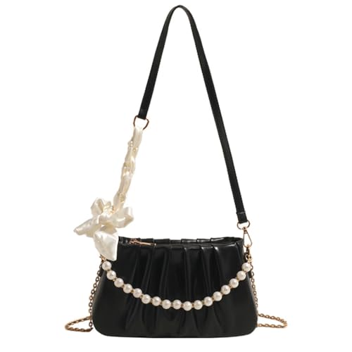 Sac à bandoulière pour femme en similicuir noir avec rangement sécurisé