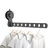 Suction Cup Clothes Drying Rack, Aluminum Wall Mounted Drying Rack, Travel Portable Clothesline, for Bathroom, Balcony, Apartment, RV