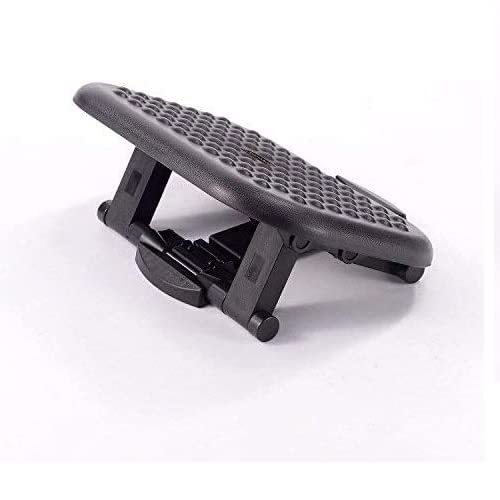 Apexdesk Amtr-18135 Massaging Footrest With Ergonomic Design And Tilt Angle For Leg Support With Three Adjustable Height Options And Non-Skid Surface 18" L X 13.5" W, Black #TOP2
