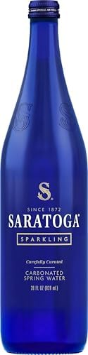 Sparkling Water Bottles - Carbonated Spring Bottled Water - Glass Bottles - 28 Fl Oz