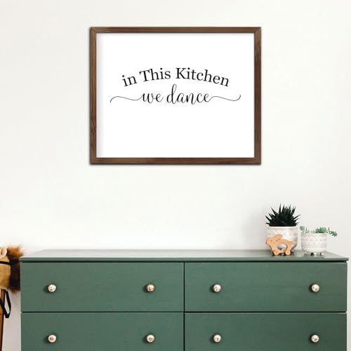 Décoration murale en bois rustique In This Kitchen We Dance 40x50 - 5