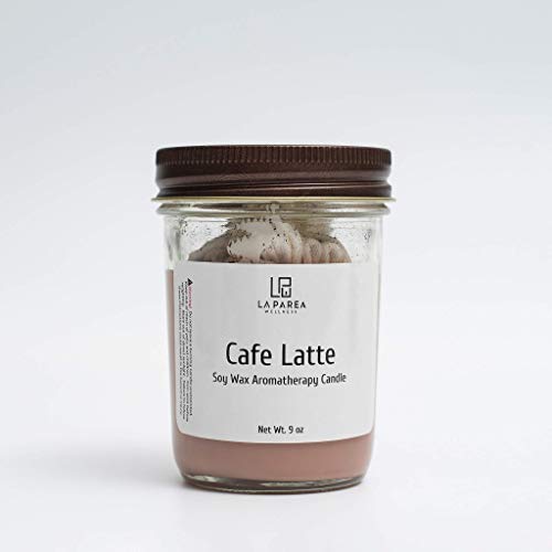 Cafe Latte Scented Soy Wax Candle, Nice Smelling Candle, Coffee Smelling Candle, Hand Poured, Coffee Soy Candle, Soy Candle Long Burning, Candles Organic Soy,