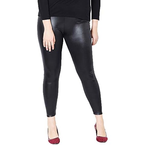 Legging Femme Simili Cuir Nuofengkudu Cover