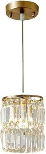 Gold Crystal Pendant Light Modern Hanging Chandelier Elegant Decorative Ceiling