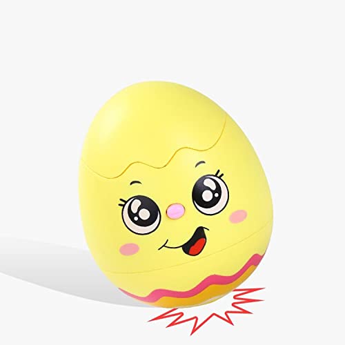 Image of VGRASSP Push and Back Roly Poly Musical Funny Tumbler Egg Toy Wobbling Bell Visual Development Light Toy for Your Child- 1 Piece (Color as per Stock)