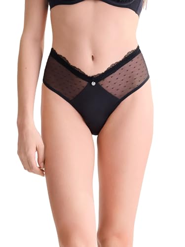 Lisca Damen Brasilslip, High-Leg Ronia 022369 Gr. 44 in Black