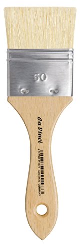 da Vinci Varnish & Priming Series 2475 Mottler Brush, Medium Hog Bristle with Natural Lacquered Handle, Size 50 (2475-50)