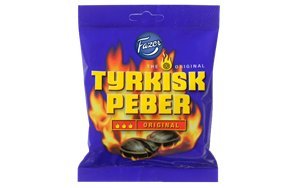 Fazer Tyrkisk Peber Original Hot Salmiak & Pepper Candy (150g) - Pack of 12 (Original)