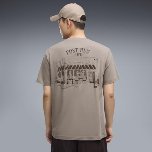 PUMA T-Shirt Ample Cafe Homme S, Mouse Gray Beige
