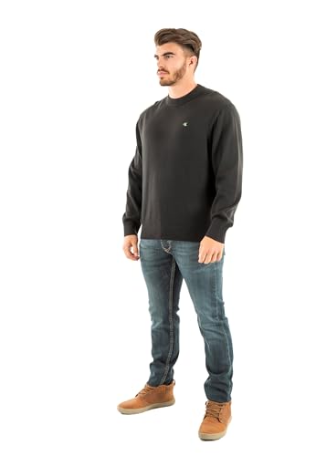 Calvin Klein LS Ez Cotton Crewnk Sweater 12Gg Lv04Rc309G, Maglione, Uomo, Nero (Black), XL