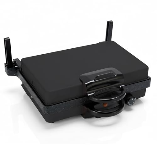 SHOV Multigrill Tandir 2000W Black Edition mit Granit-Beschichtung, Ober-/Unterhitze, 5-stufiger Thermostat, Öl-Auffangsystem, Power-Anzeige – Kontaktgrill & Tischgrill...