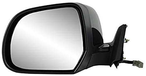 Driver Side Mirror for Nissan Leaf, Textured Black w/PTM Cover, Foldaway, Power